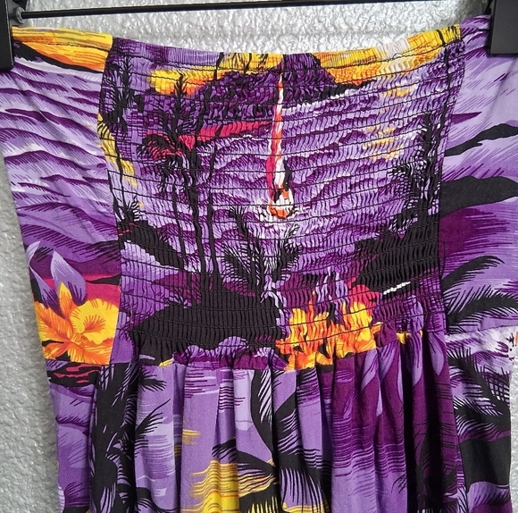 Hawaii Hangover Purple & Orange Print Dress   Size 8 - Picture 6 of 8